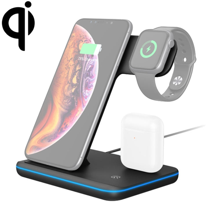 Caricabatterie wireless magnetico verticale Z5 QI per telefoni cellulari, Apple Watch e AirPods / Xiaomi Redmi AirDots, con luce ad anello tattile, Z5 Caricabatterie wireless magnetico verticale Z5 QI per telefoni cellulari, Apple Watch e AirPods / Xiaomi Redmi AirDots, con luce ad anello tattile, Z5